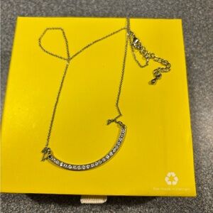 Elegant Silver Necklace with Crystal Accents